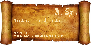 Miskov Szilárda névjegykártya